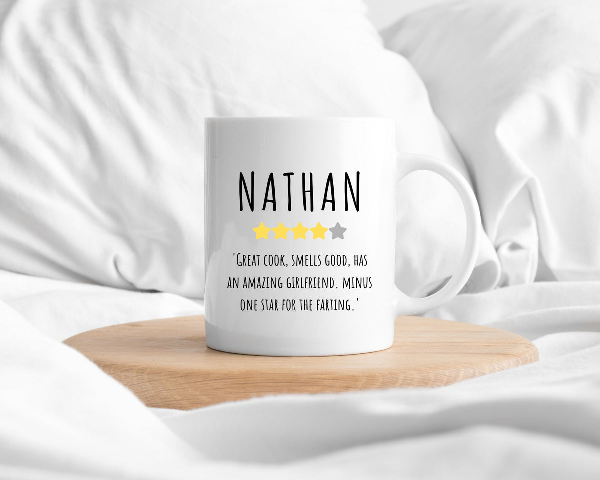 Boyfriend Review Mug Funny Valentine's Day Gift For Him