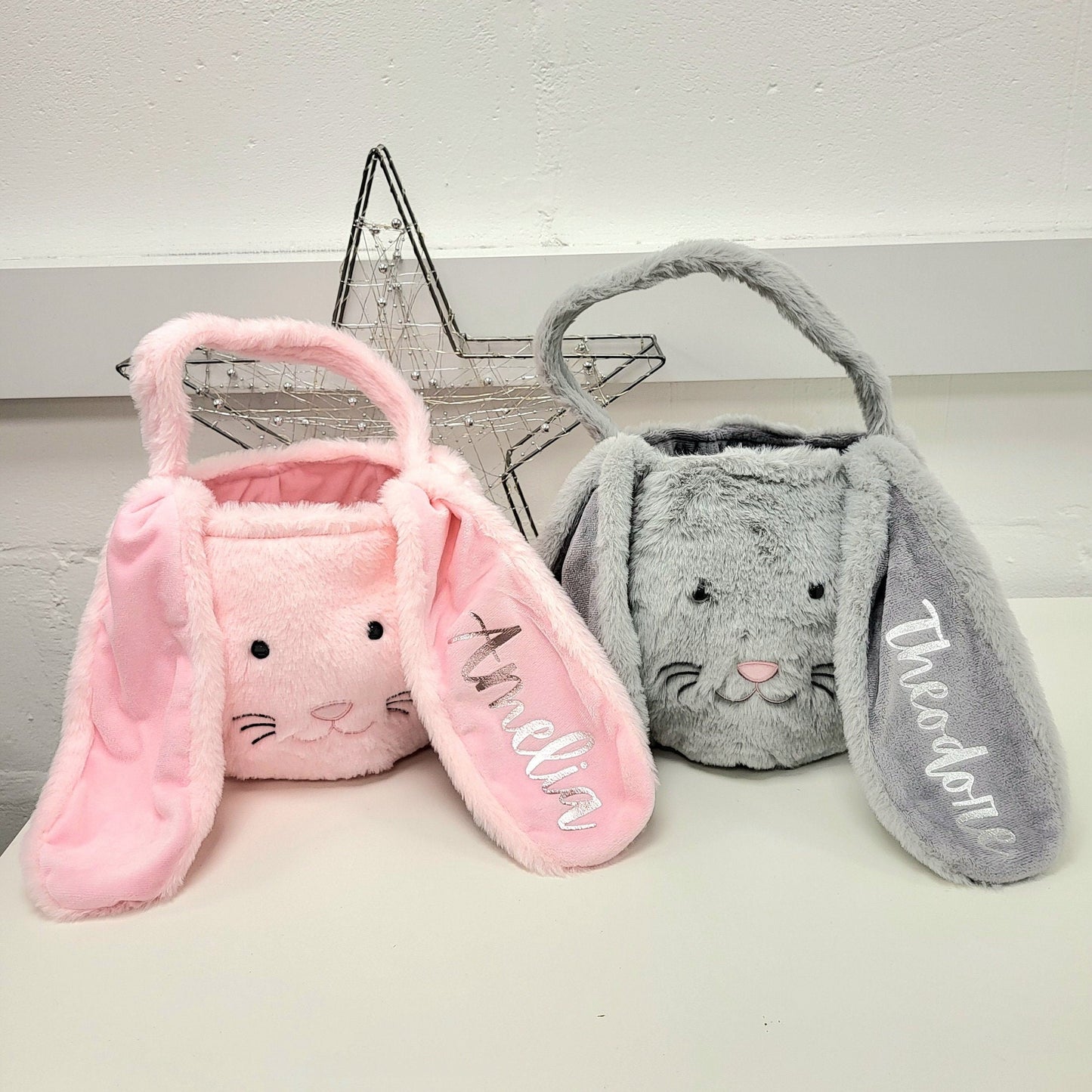Personalised Easter Bag Basket Luxury Bunny Egg Hunt Gift
