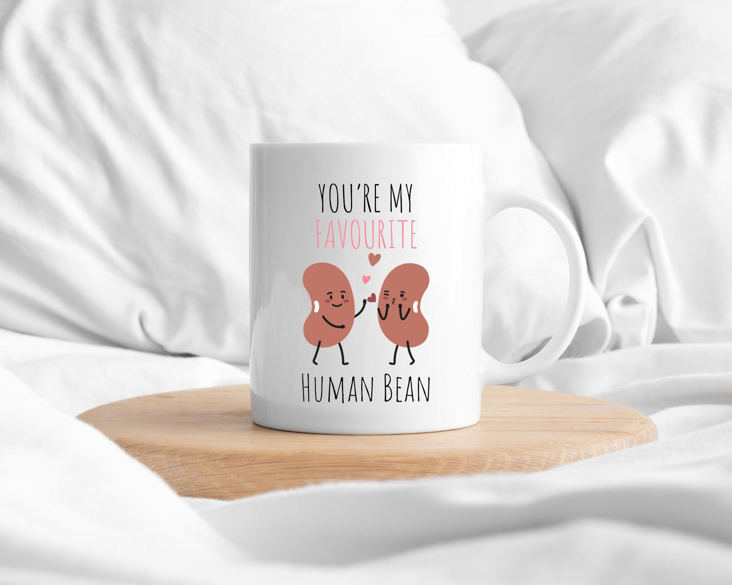 Valentine's Day Mug Funny Boyfriend Girlfriend Favourite Human Bean Pun Gift