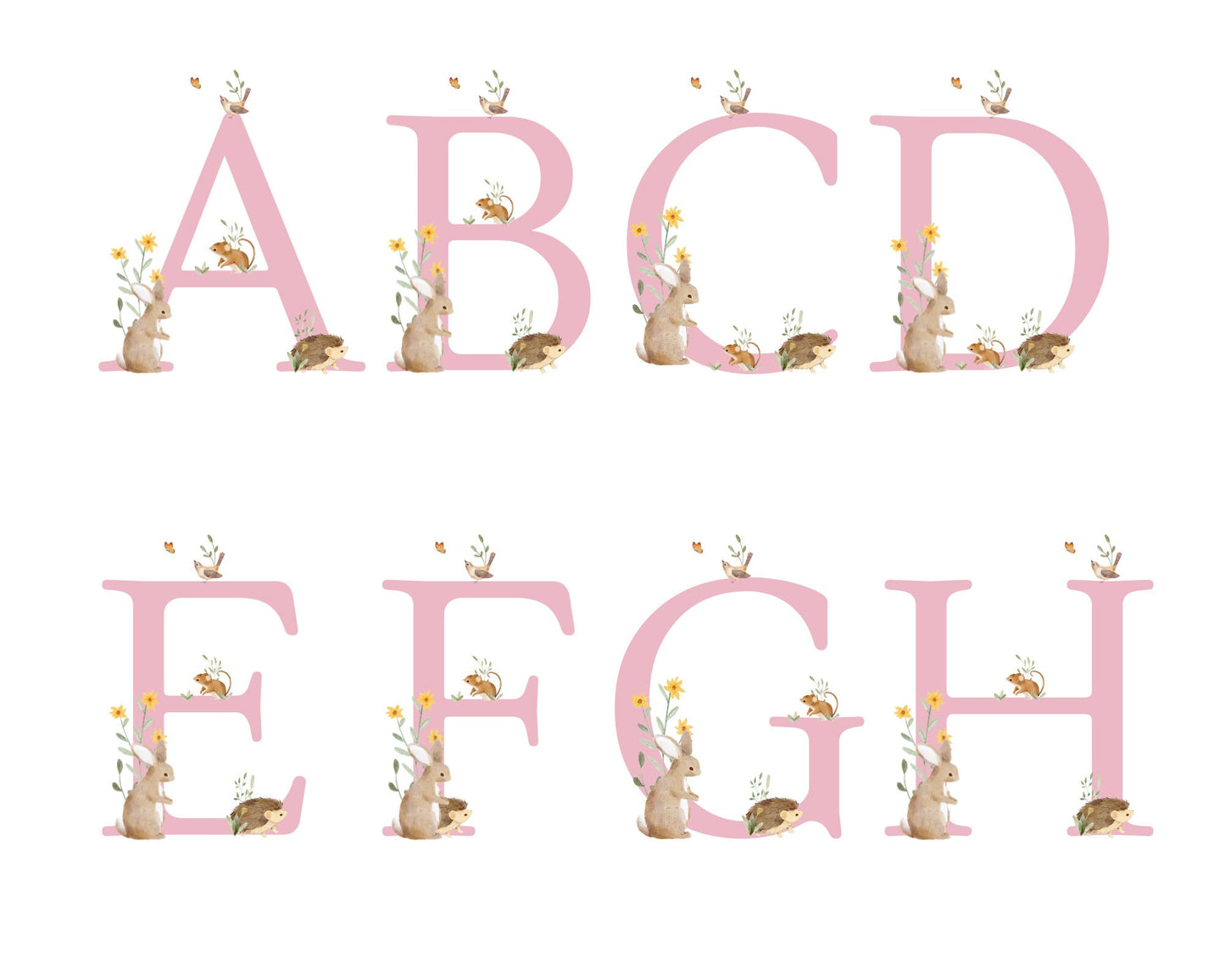 Easter Mug Personalised Woodland Animals Initial Gift