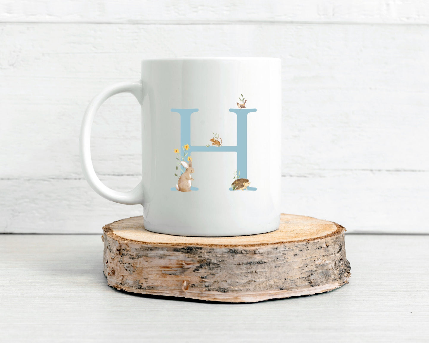 Easter Mug Personalised Woodland Animals Initial Gift