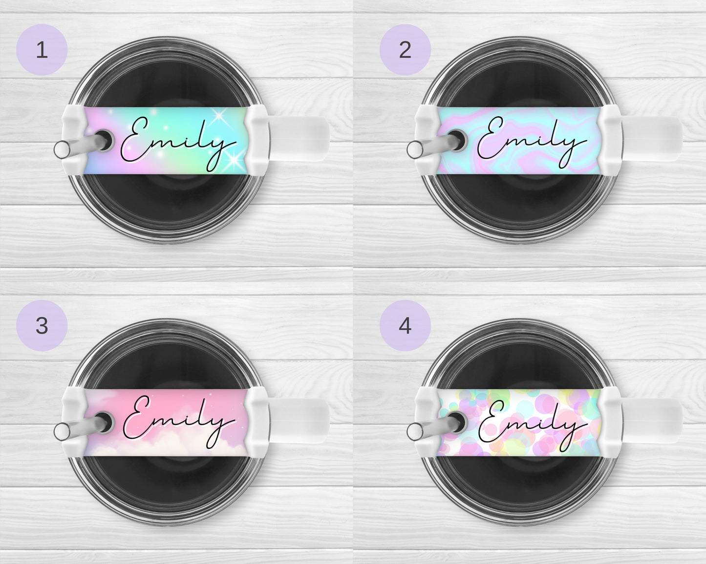 Personalised Tumbler Name Plate Topper 40oz Cup Accessory Gift