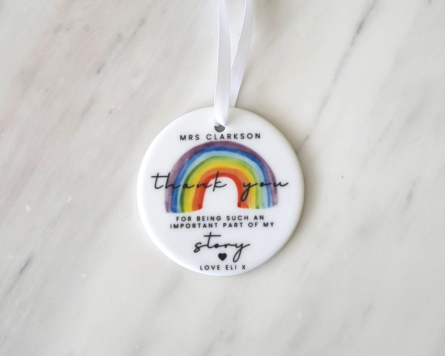 Teacher Thank You Gift Personalised Mentor End Of Term Present Ornament Decoration
