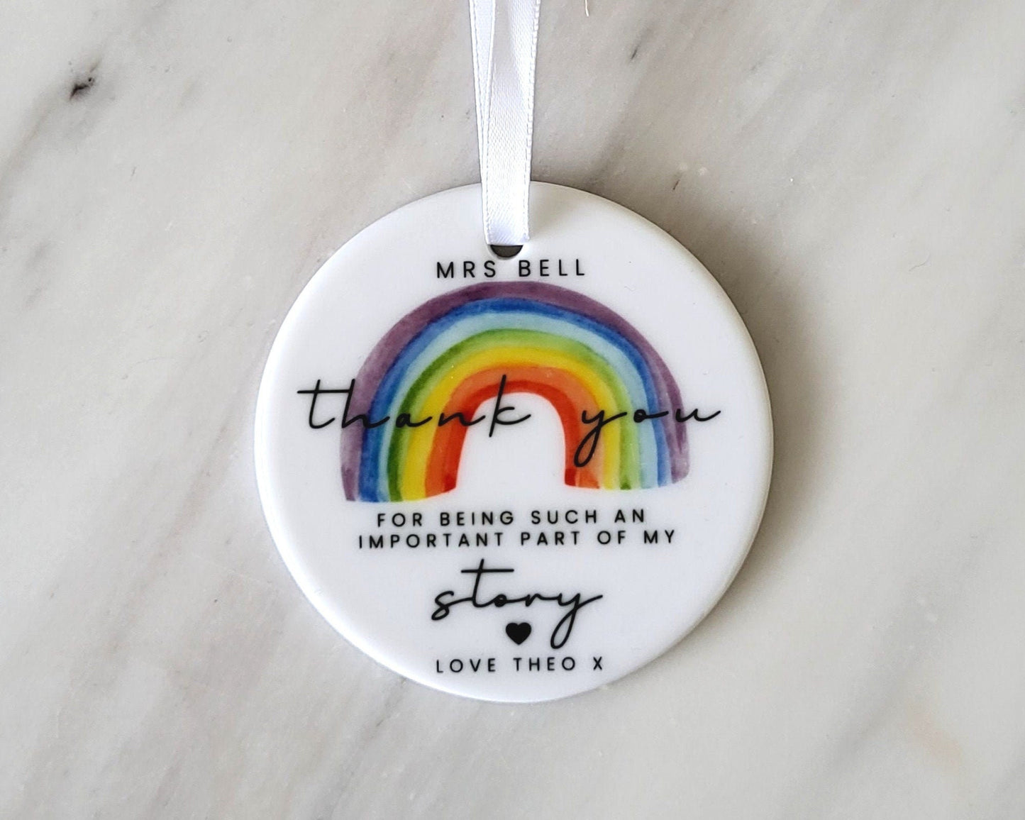 Teacher Thank You Gift Personalised Mentor End Of Term Present Ornament Decoration