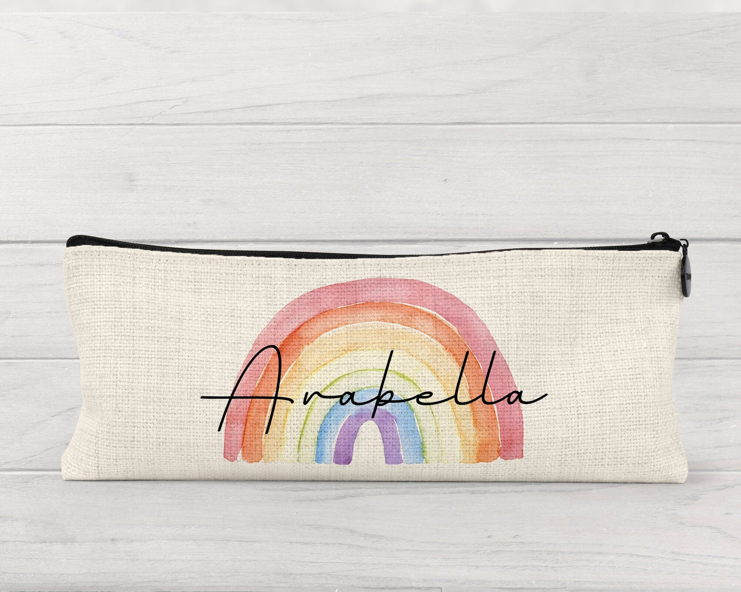 Personalised Teacher Pencil Case: Back To School Gift, Linen Stationery Storage