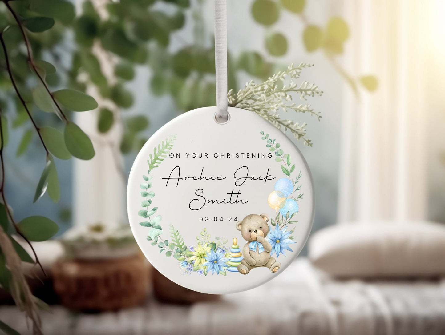 Christening Gift Personalised Baptism Ornament Decoration Keepsake