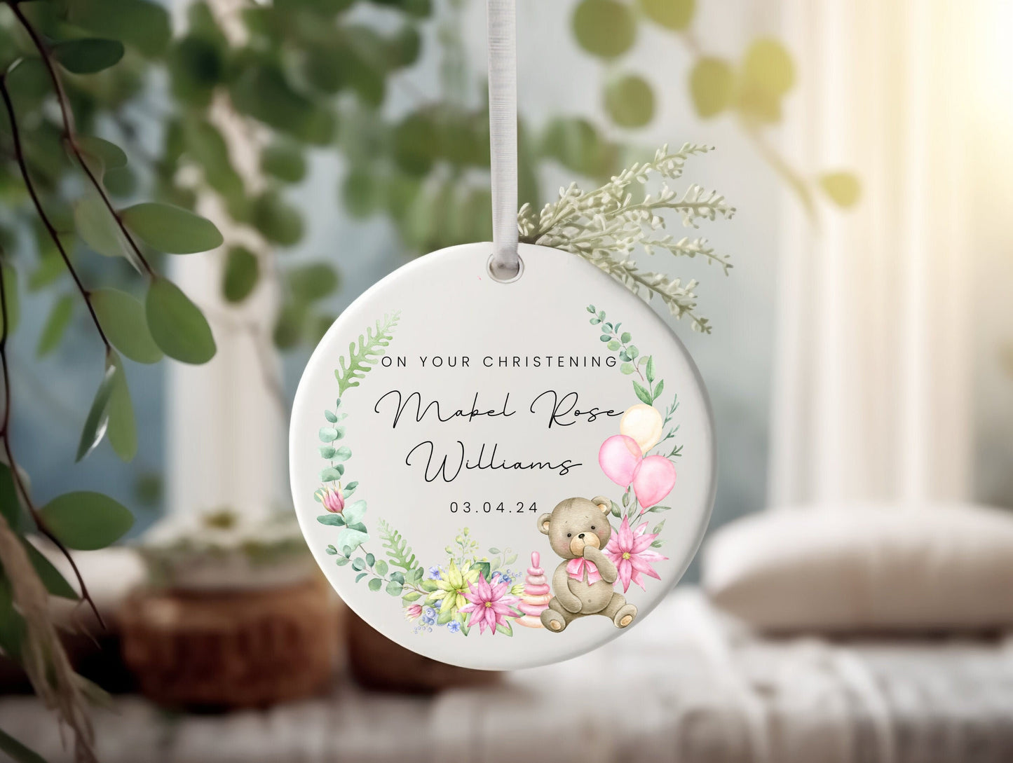 Christening Gift Personalised Baptism Ornament Decoration Keepsake