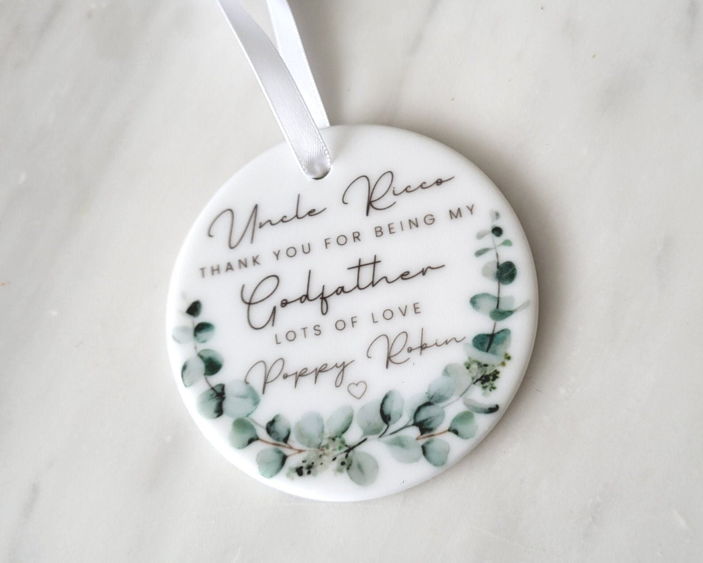 Thank you For Being My Godmother Decoration Godparents Christening Gift Keepsake