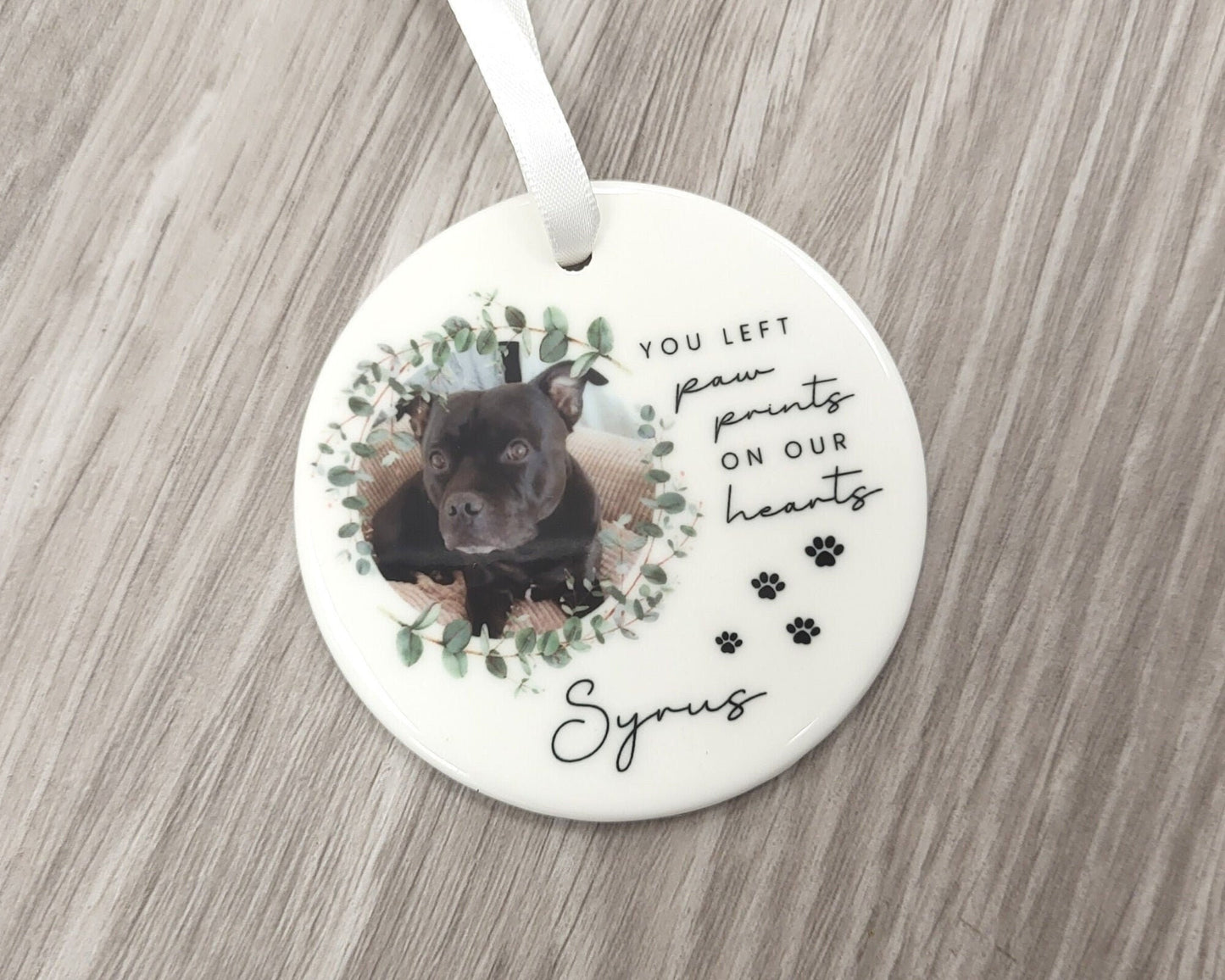 Pet Memorial Gift Dog Loss Ornament Personalised Bereavement Poem Decoration