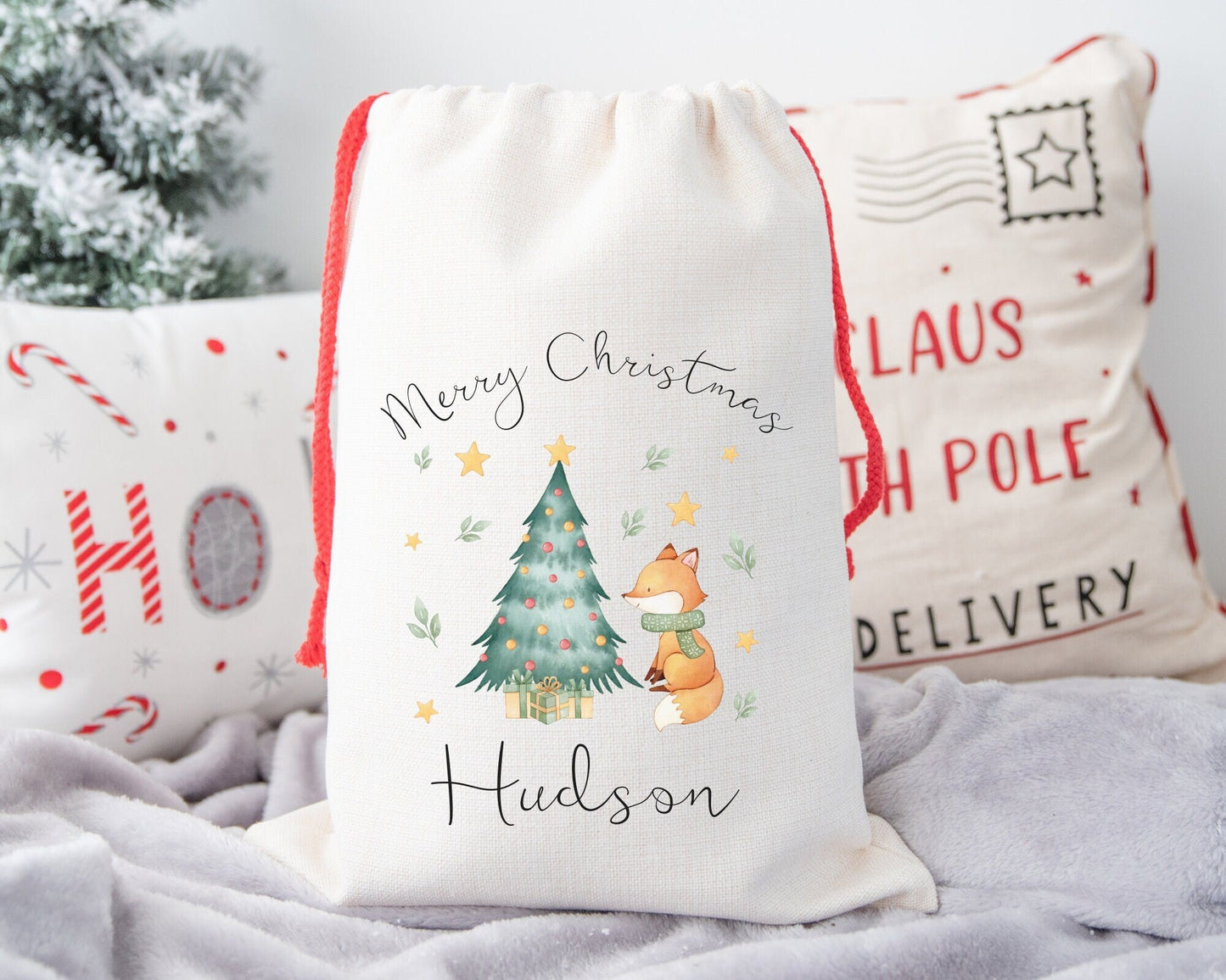 Personalised Christmas Sack Childrens Family Xmas Bag