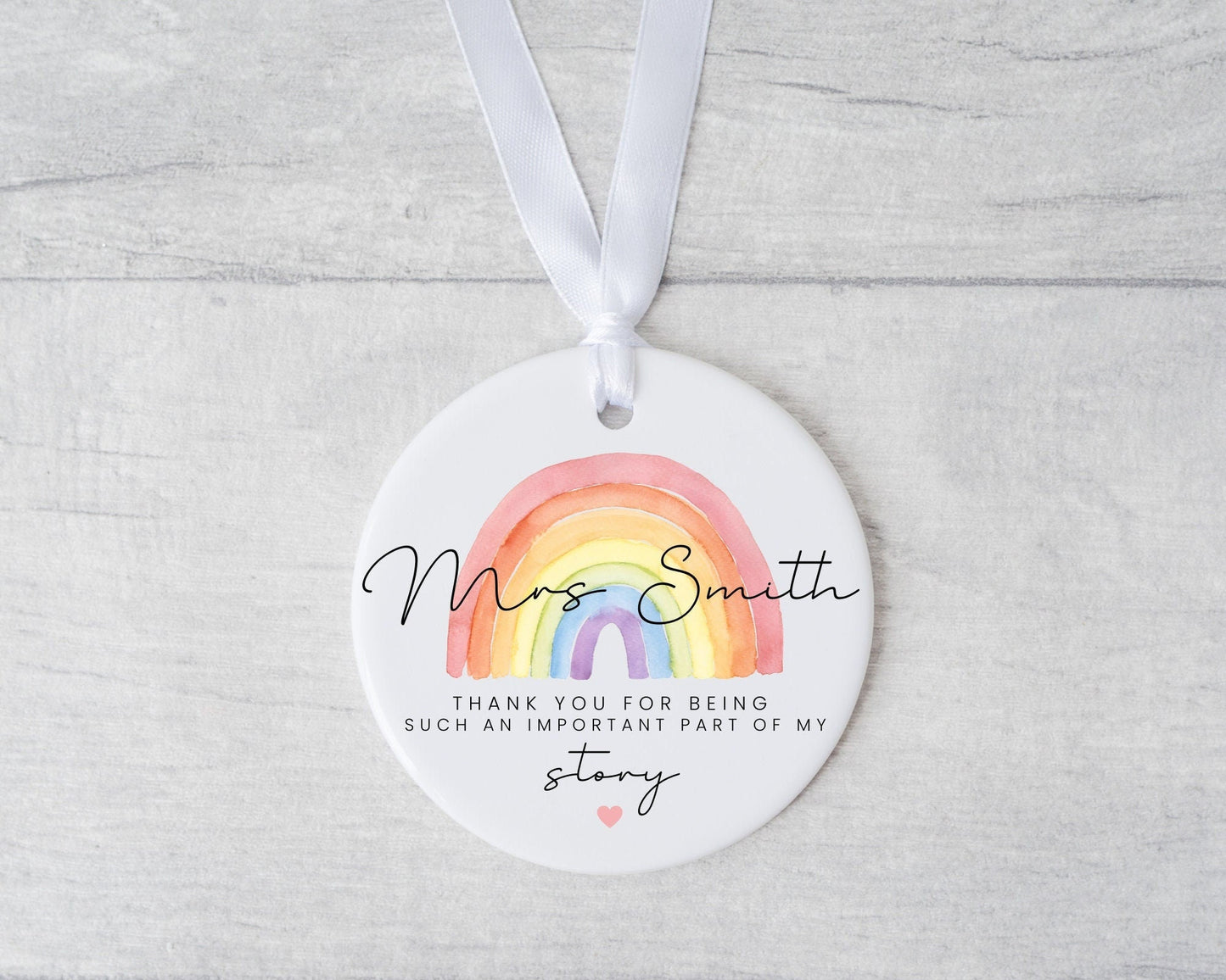 Teacher Thank You Gift Personalised Mentor End Of Term Present Ornament Decoration