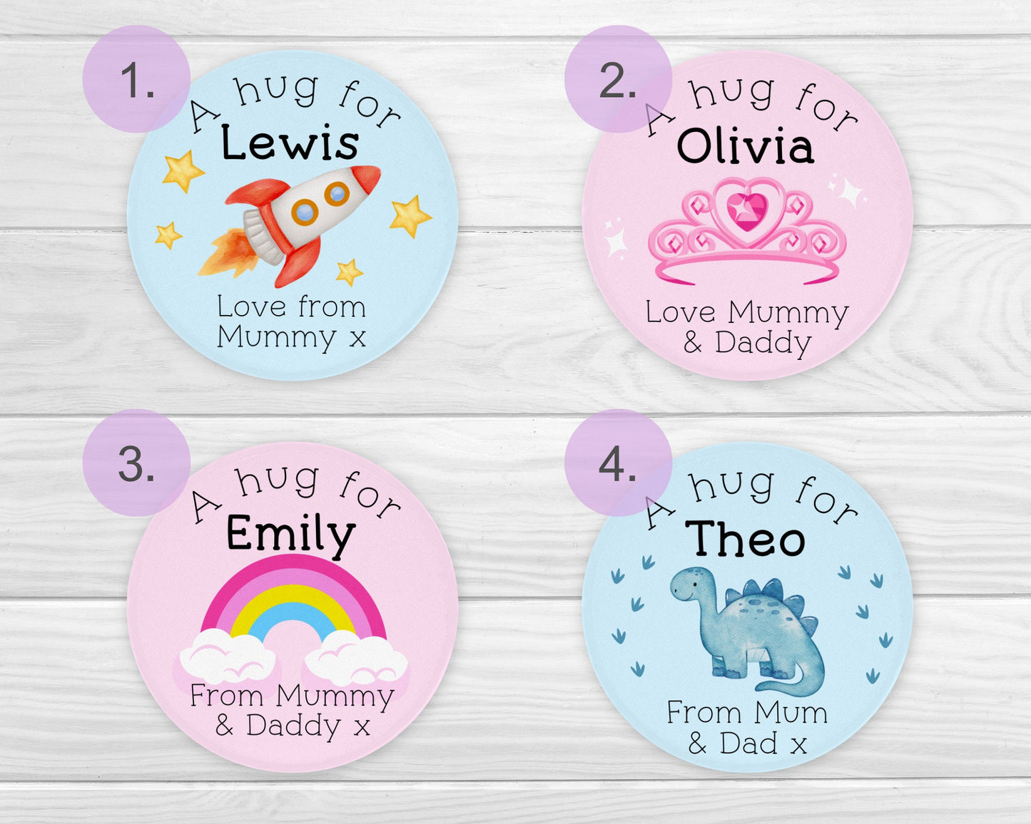 Pocket Hug Brave Button Back To School Personalised Childrens Worry Anxiety Token
