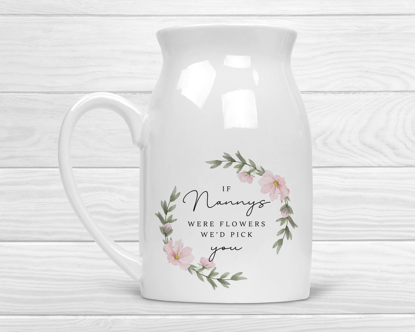 Personalised Vase Grandma Nanny Auntie Ceramic Flower Jug Gift