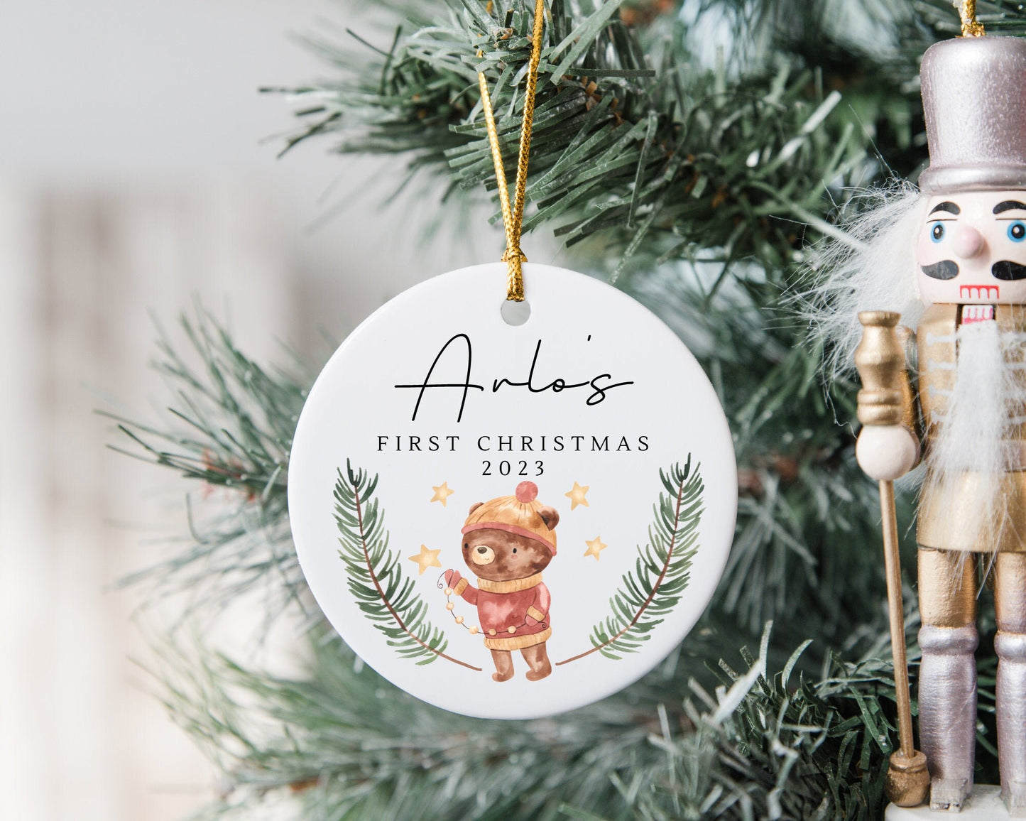 Personalised First Christmas Decoration Baby's First Xmas Tree Ornament Gift