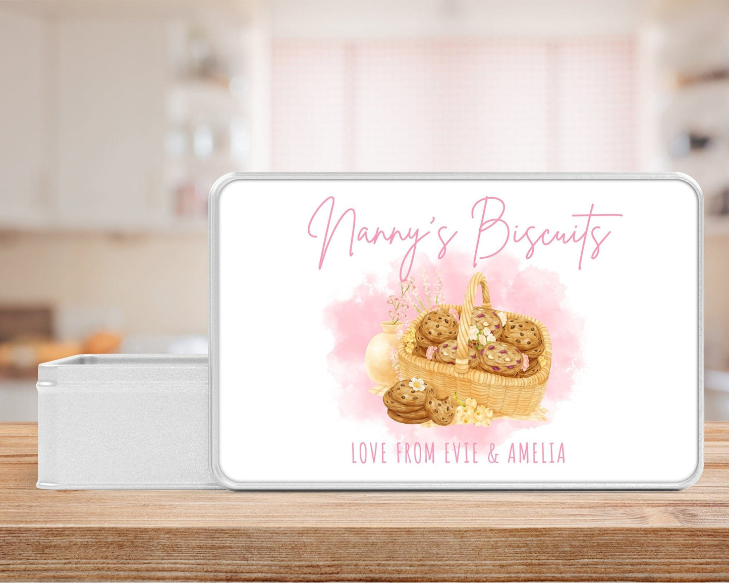 Personalised Biscuit Tin Christmas Gift For Nanny, Granny, Grandma Etc