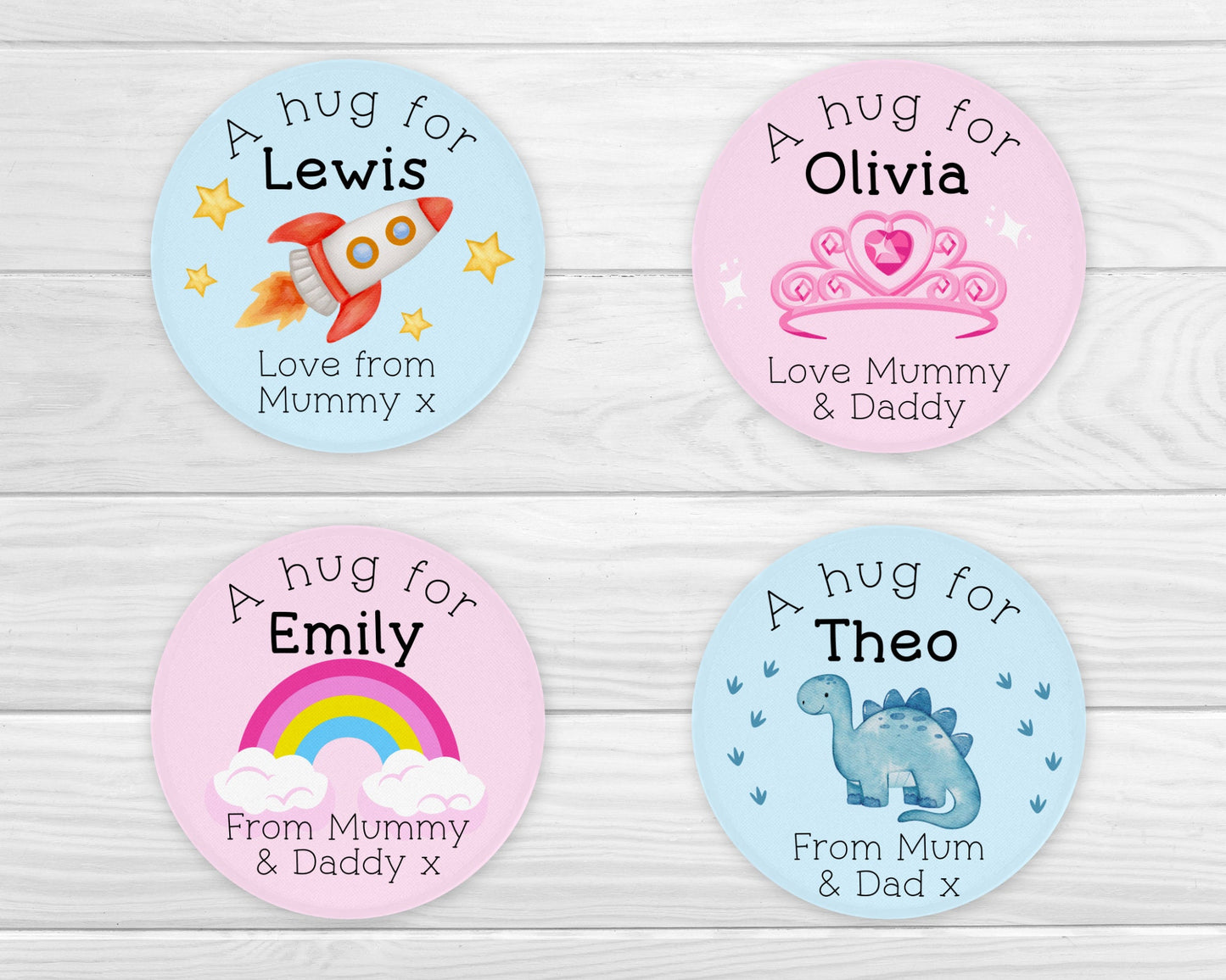 Pocket Hug Brave Button Back To School Personalised Childrens Worry Anxiety Token
