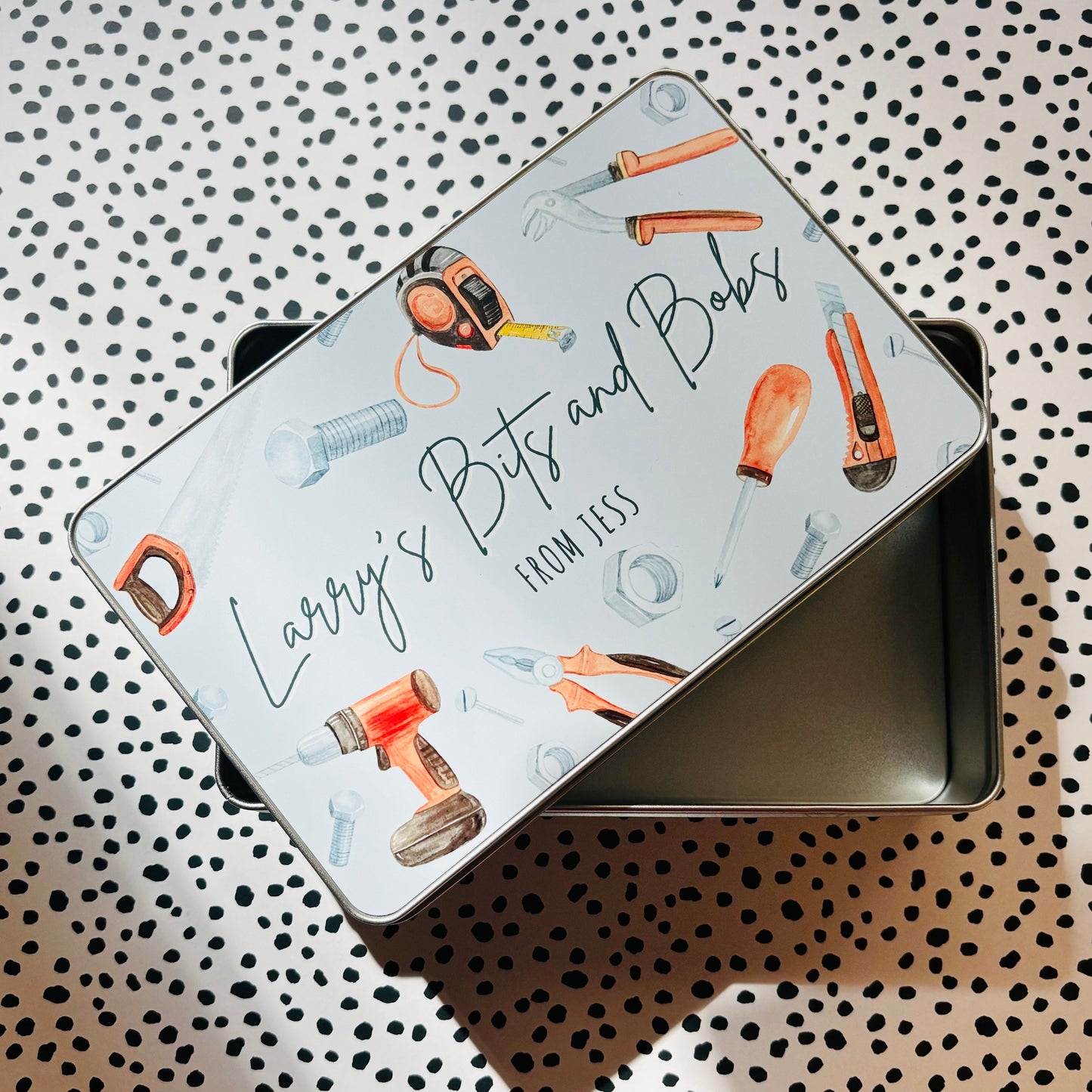 Personalised Tools Tin Father's Day Gift For Daddy, Grandad etc