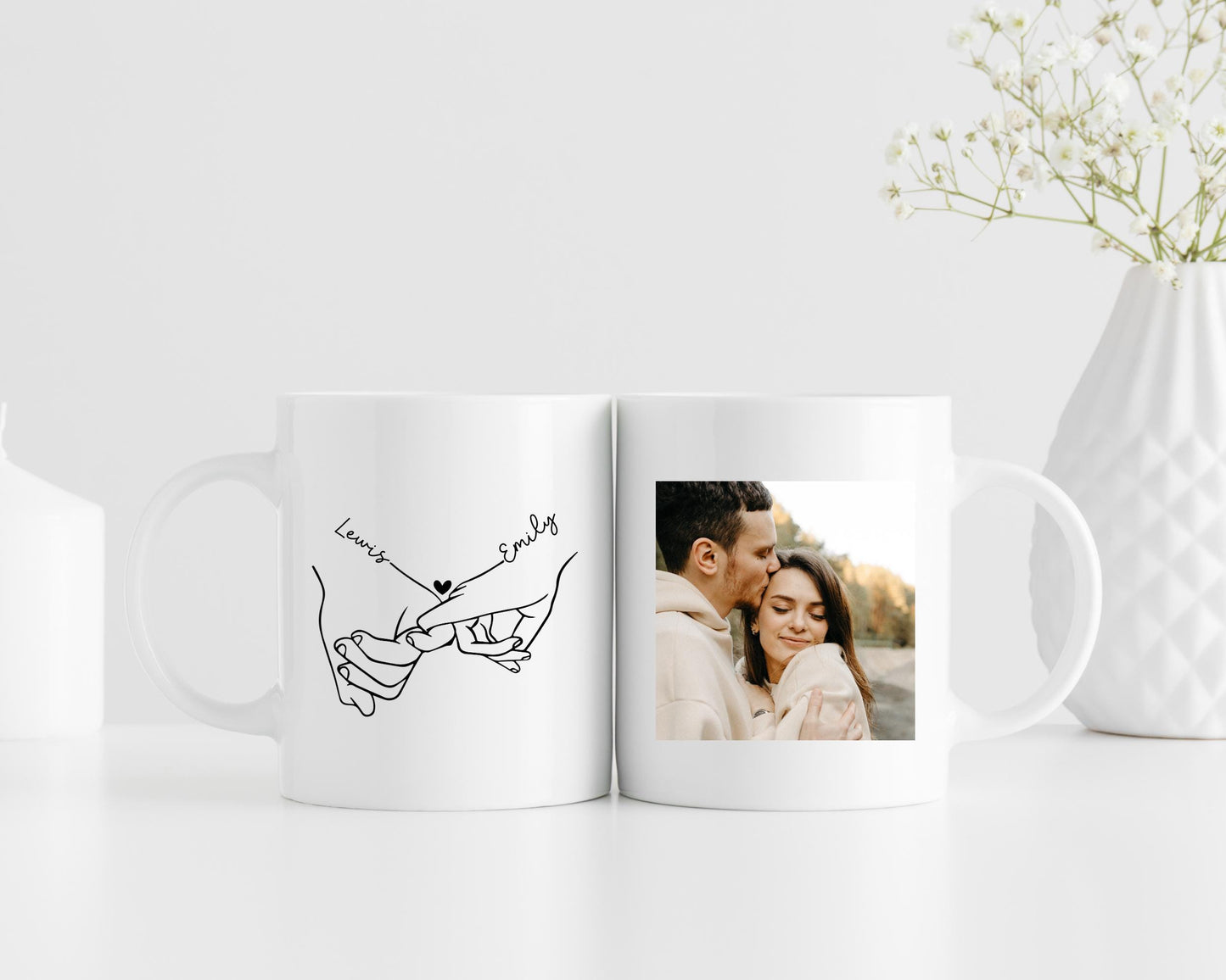 Valentine's Personalised Mug Boyfriend Girlfriend Photo Couple Gift