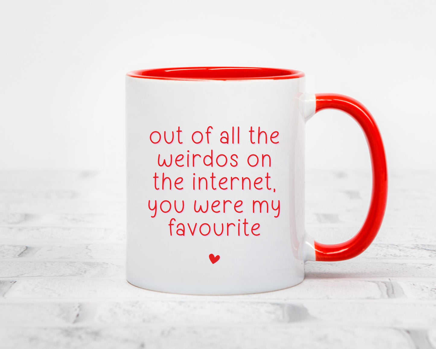 Valentine's Funny Boyfriend Girlfriend Anniversary Mug Coaster Gift Internet Weirdo