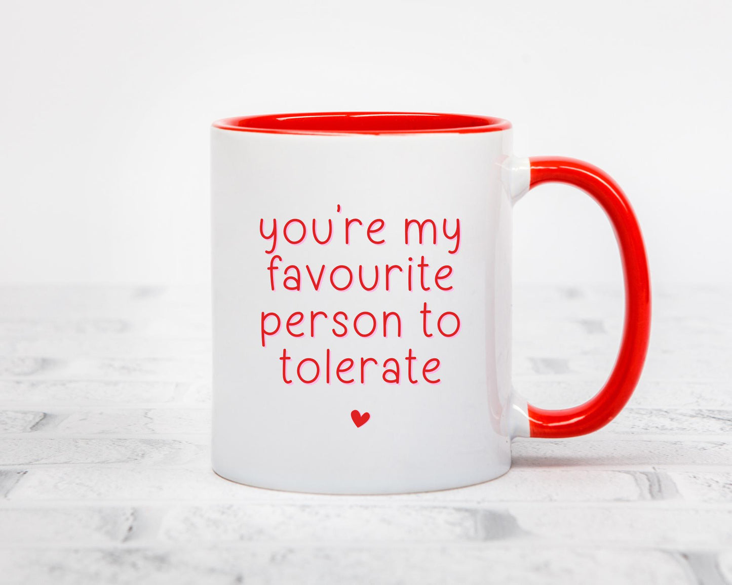 Valentine's Funny Boyfriend Girlfriend Anniversary Mug Coaster Gift Tolerate