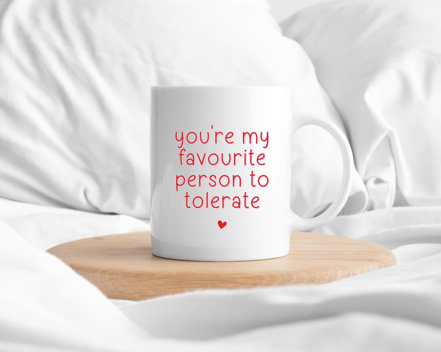 Valentine's Funny Boyfriend Girlfriend Anniversary Mug Coaster Gift Tolerate