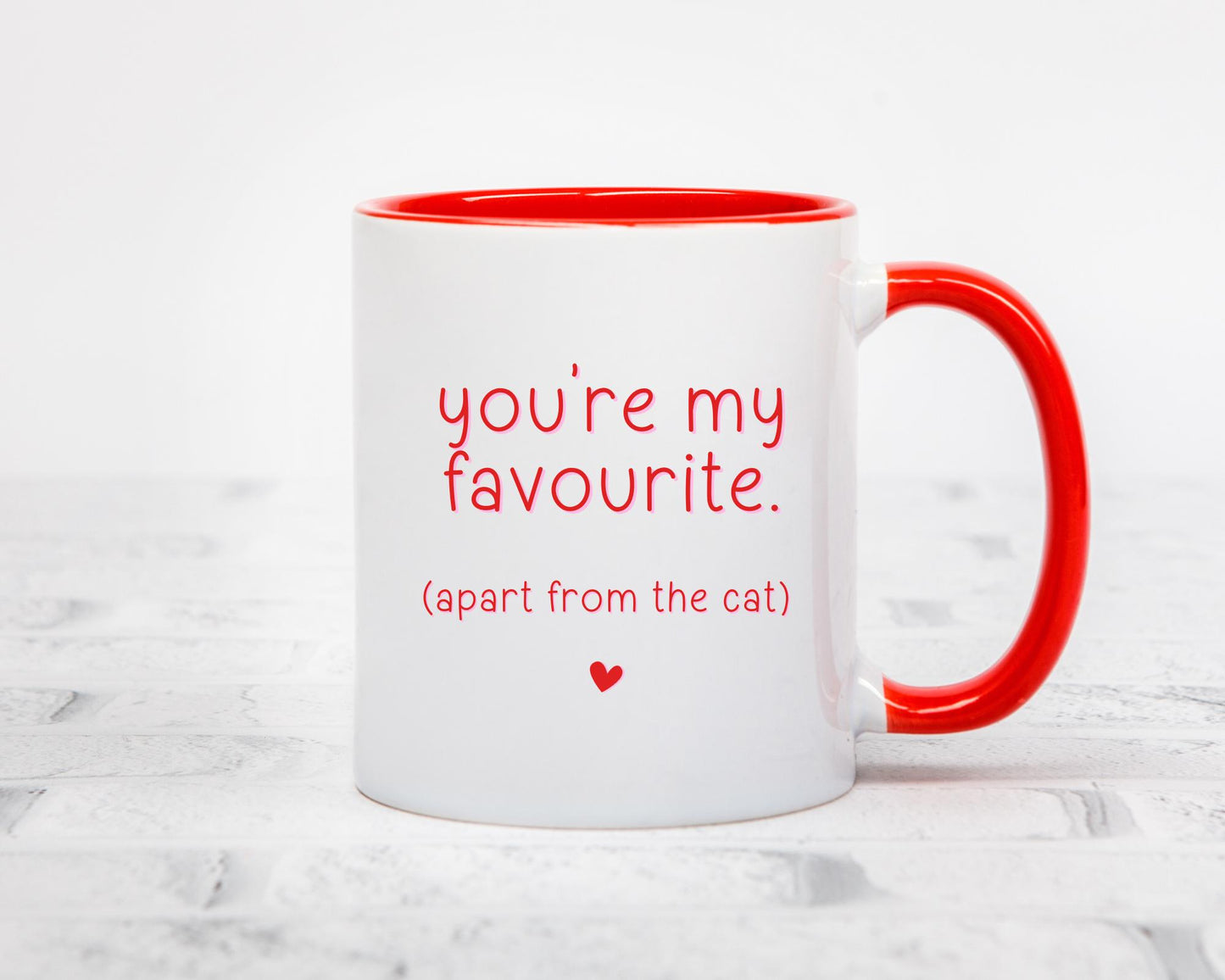 Valentine's Funny Boyfriend Girlfriend Anniversary Mug Coaster Gift Cat Joke