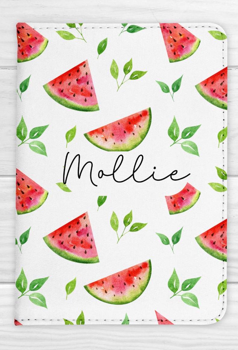 Personalised Passport Cover Girls Watermelon Travel Documents Holder Gift