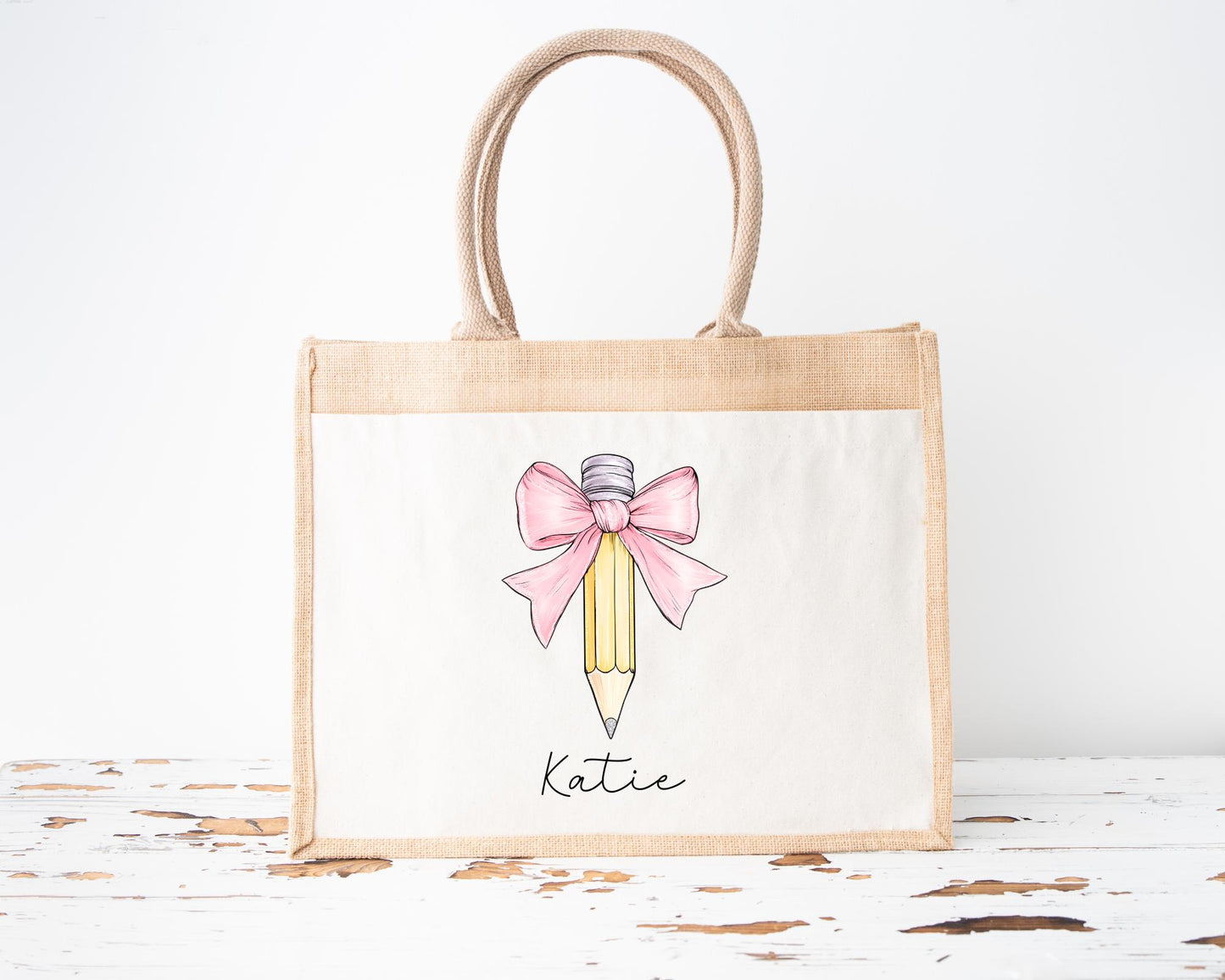 Personalised Teacher Jute Bag: End of Term Gift