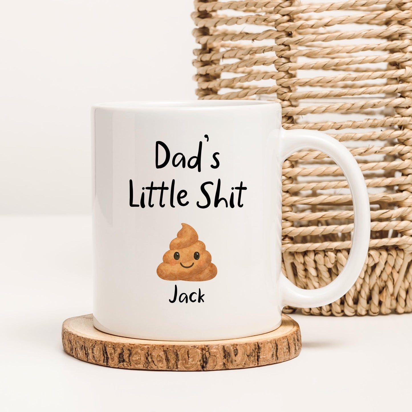 Father's Day Mug Personalised Funny Dad's Little Shits Daddy Grandad Grandpa Birthday Rude Gift For Dad