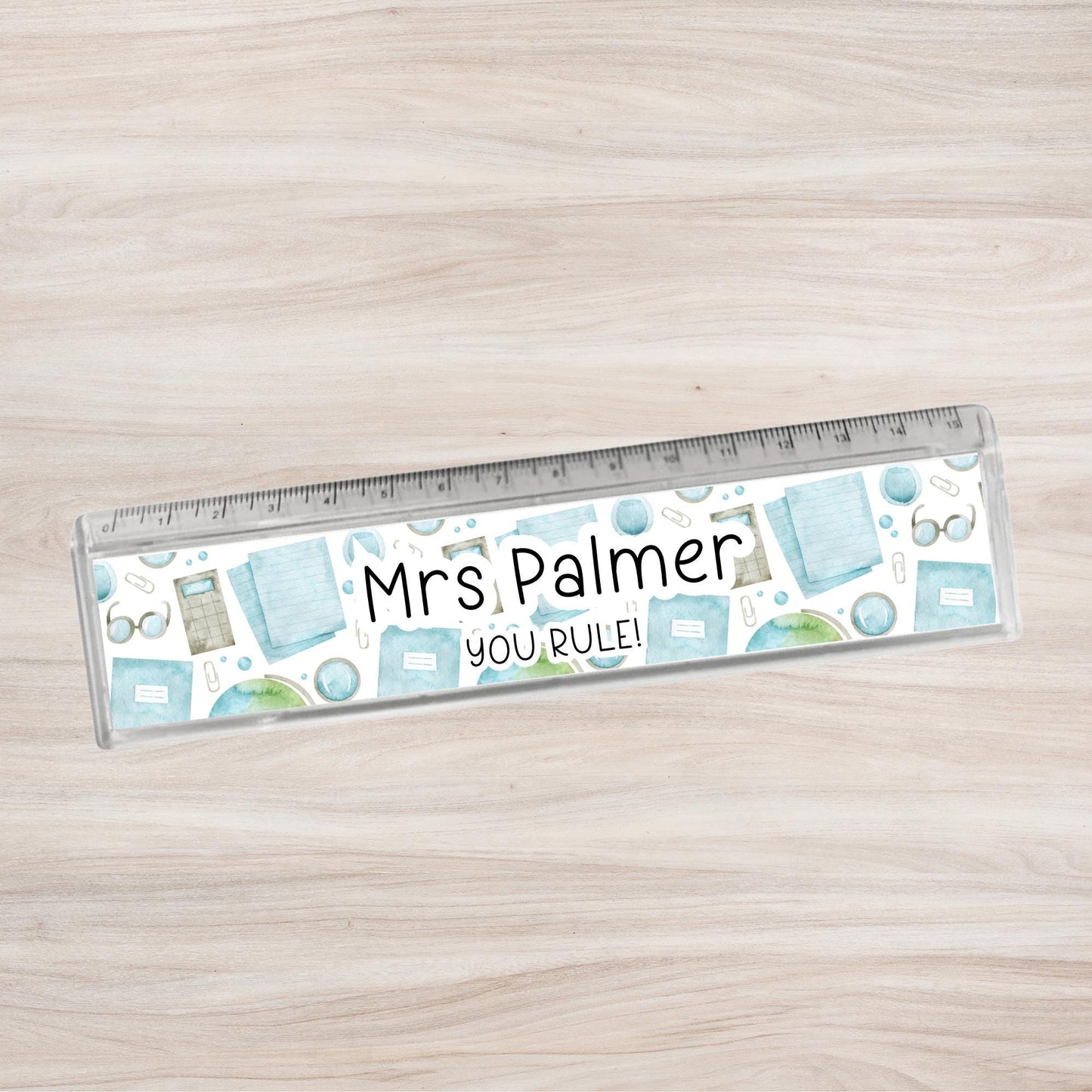 Personalised Teacher Ruler: End of Term Gift, Custom Acrylic Ruler