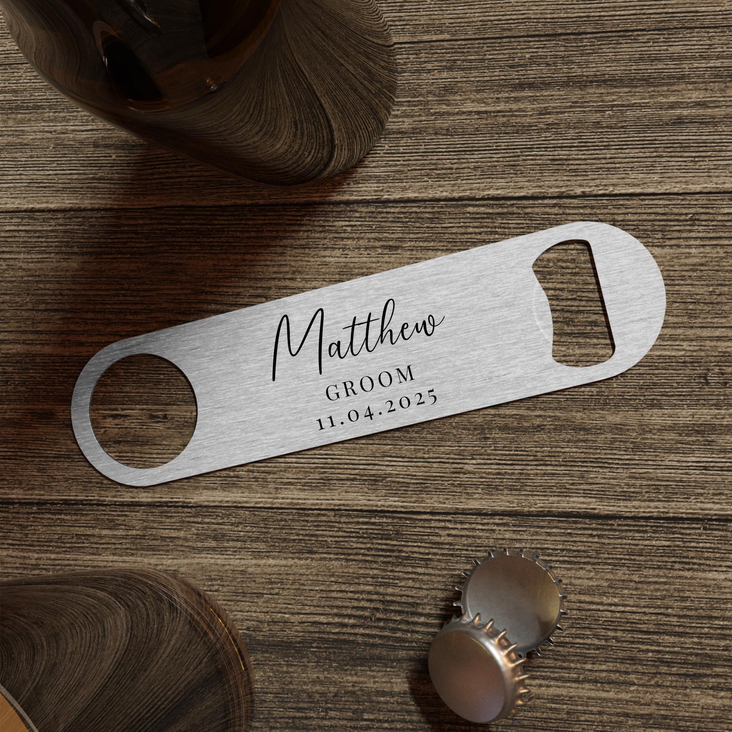 Groomsman Gift Personalised Bottle Opener Best Man Groom Father Of Bride Wedding Stag Keepsake