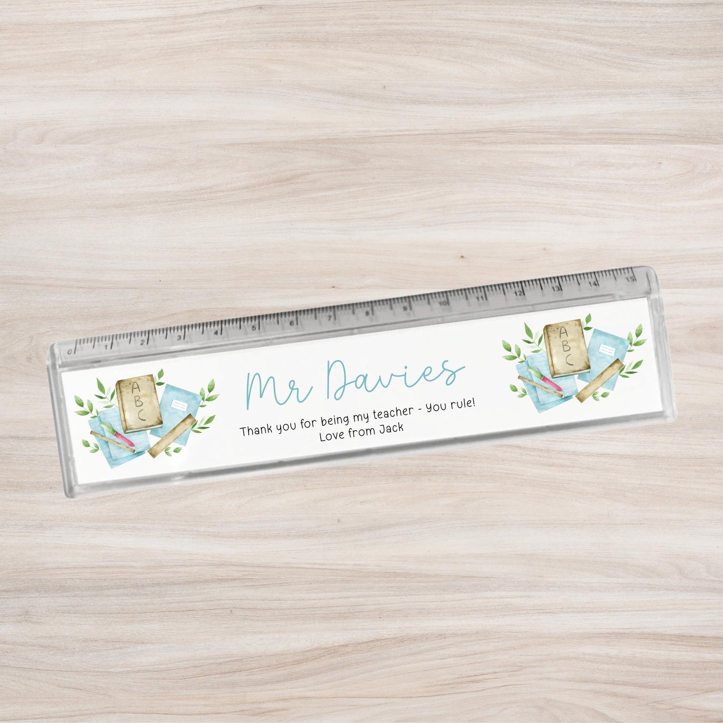 Personalised Teacher Ruler: End of Term Gift, Custom Acrylic Ruler