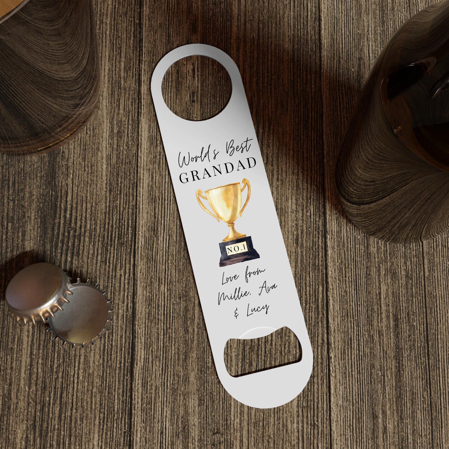 Father's Day Gift Bottle Opener Personalised World's Best Dad Daddy Beer Birthday Present