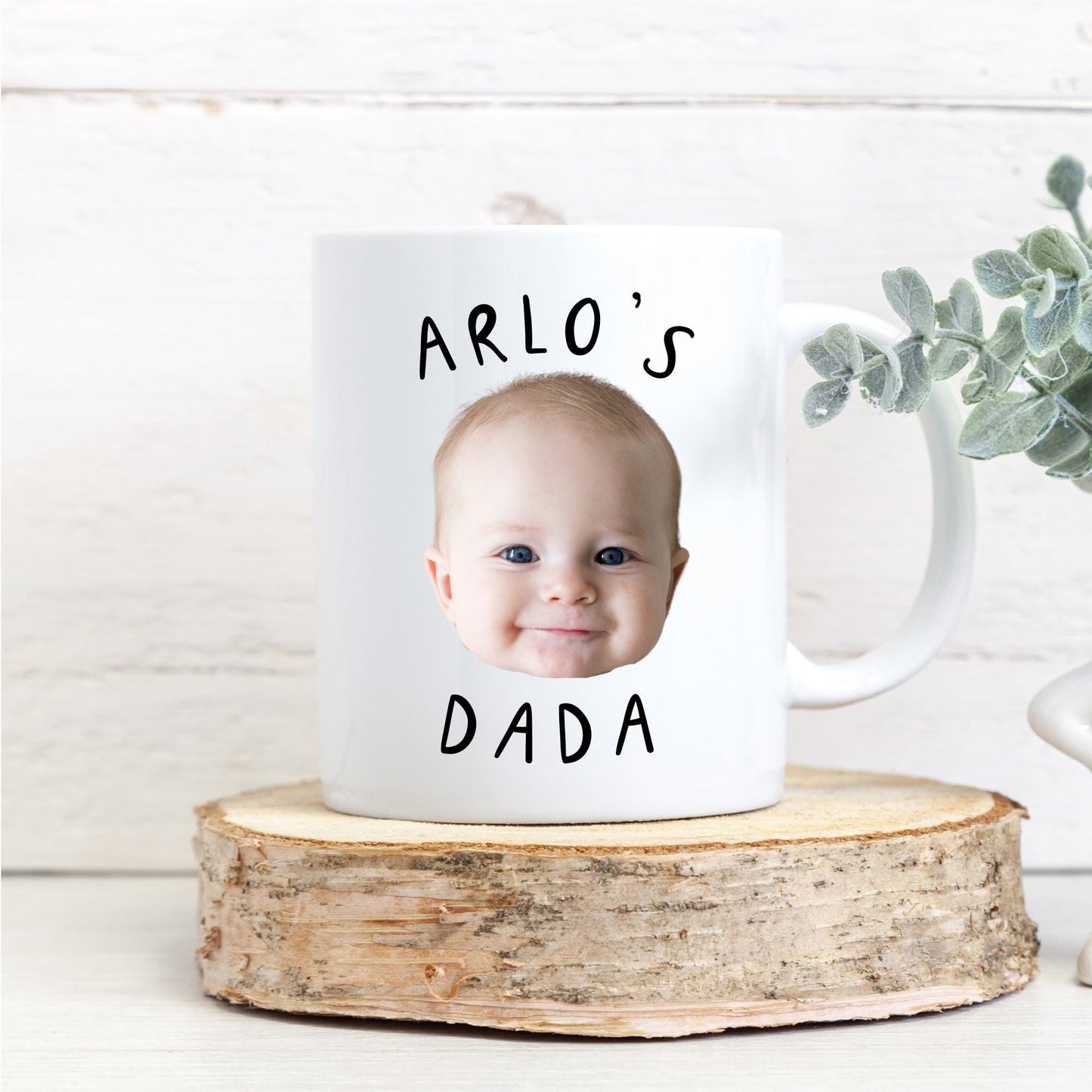 Baby Photo Mug - Dad Grandad Birthday Gift - Baby Face Personalised - New Dad Gift - Funny Father's Day Present - Mug For New Daddy