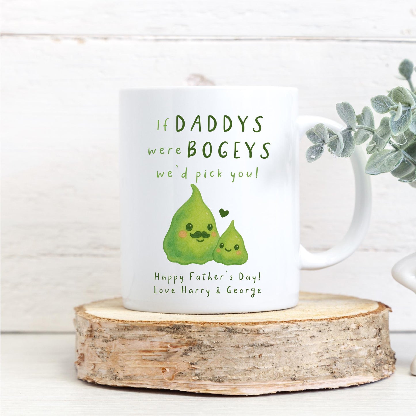 Father's Day Mug Personalised Funny If Dads Were Bogeys Daddy Grandad Gift