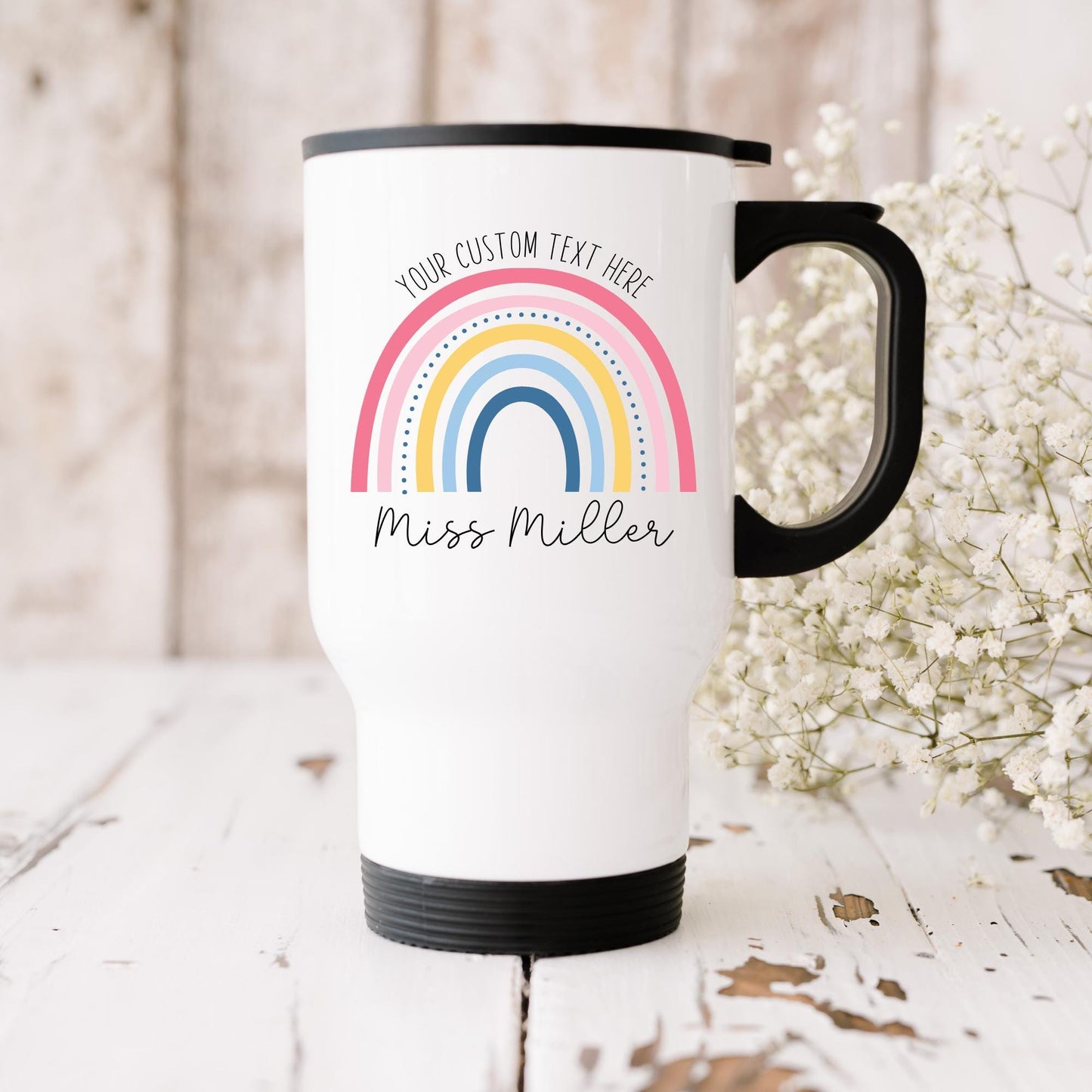 Personalised Teacher Travel Mug: Stainless Steel Thank You Gift