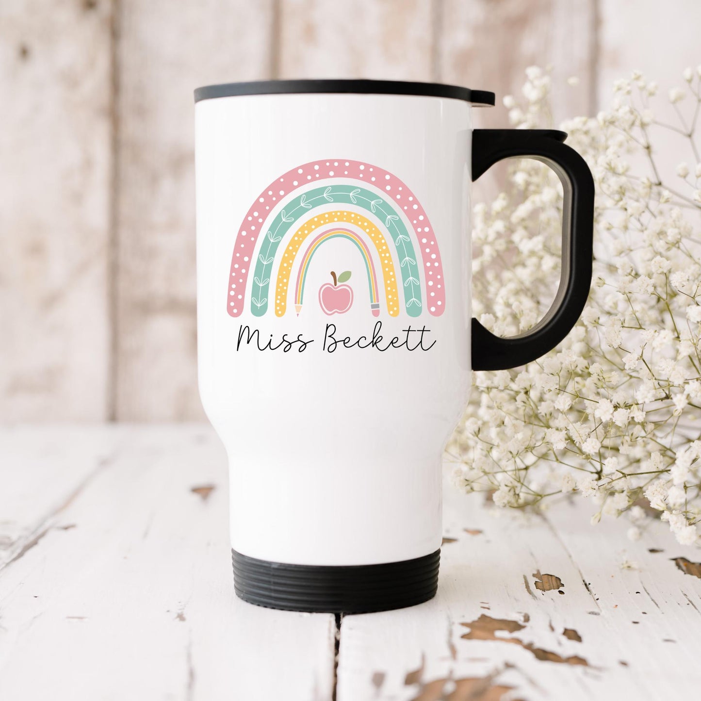 Personalised Teacher Travel Mug: Stainless Steel Thank You Gift