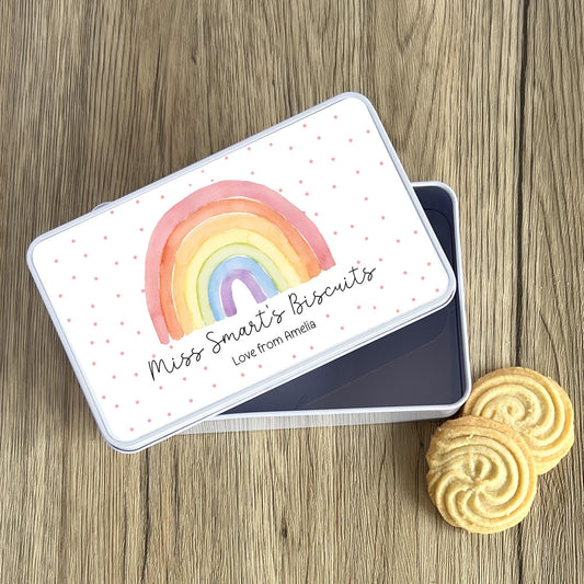 Personalised Teacher Biscuit Tin: End of Term Thank You Gift