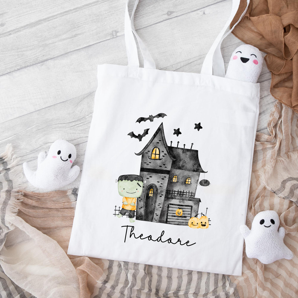 Halloween Bag Personalised Kids Trick Or Treat Sweet Gift Boo Bag