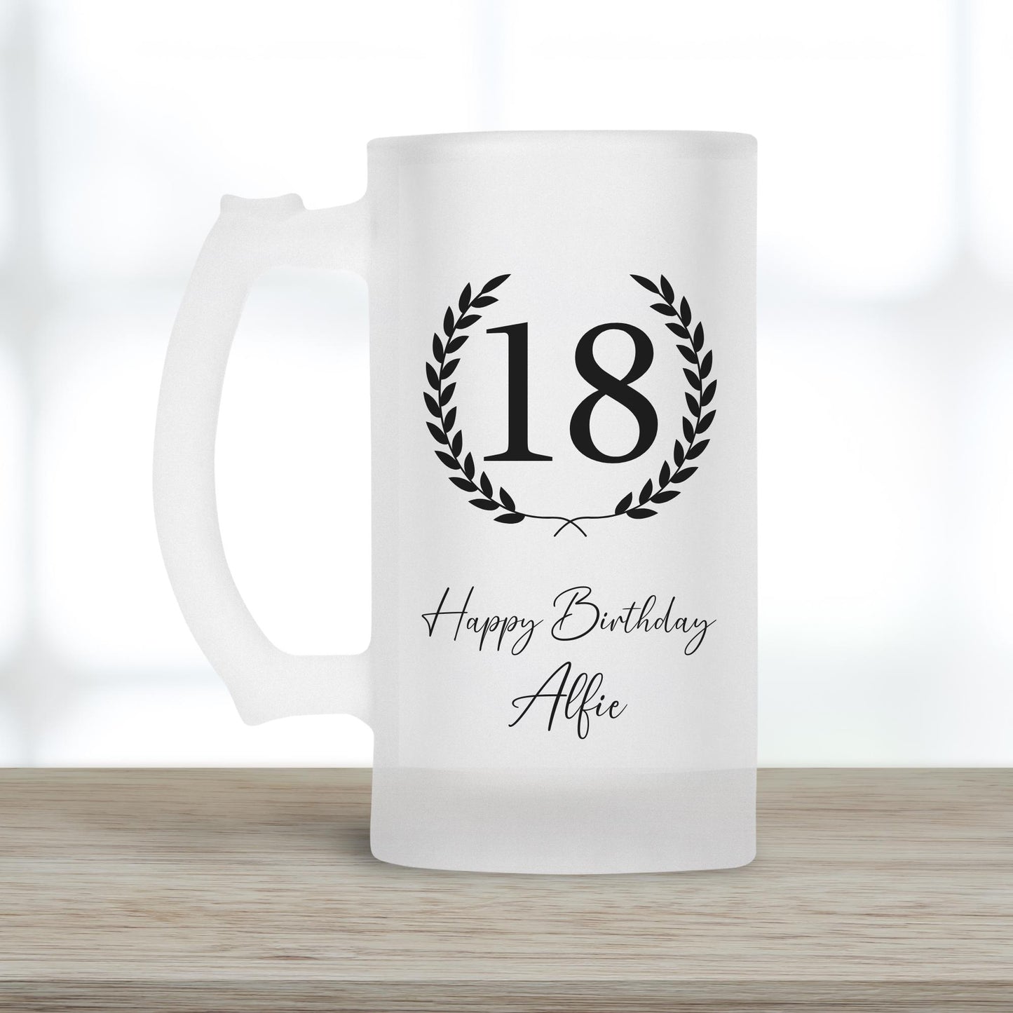 Personalised Birthday Beer Glass - Happy Birthday Gift - Photo Gift For Him - Drink Stein Present - 18th, 21st, 30th, 40th, 50th, 60th