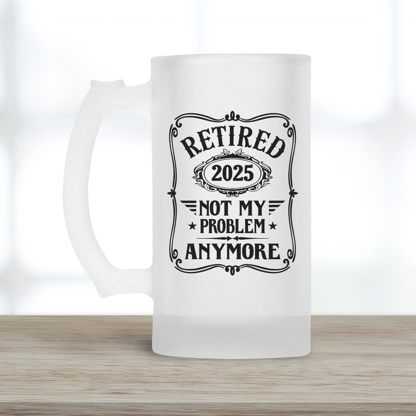 Personalised Retirement Beer Glass 16oz Stein Gift