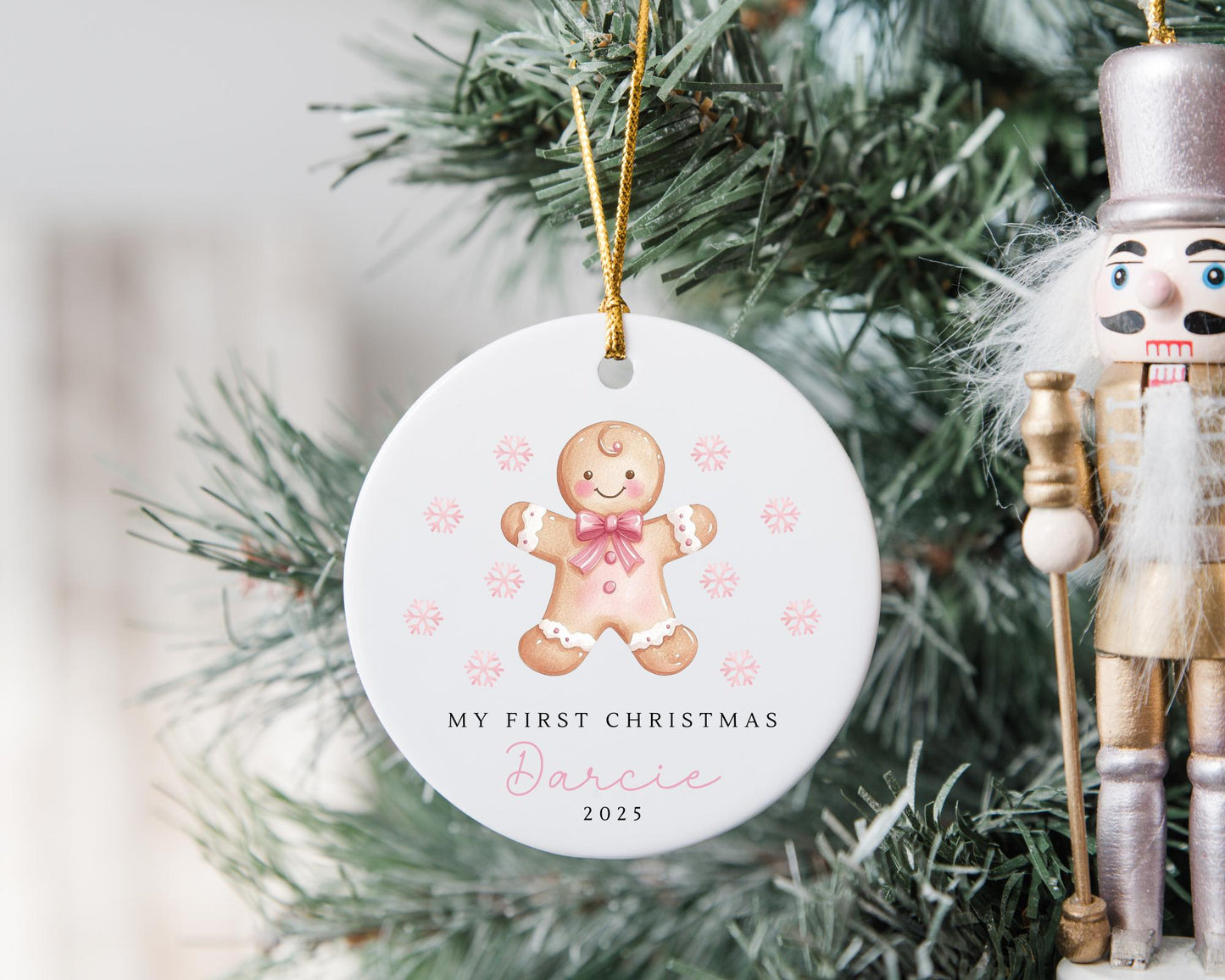 Baby First Christmas Ornament 1st Xmas Keepsake Tree Decoration Gingerbread Gift