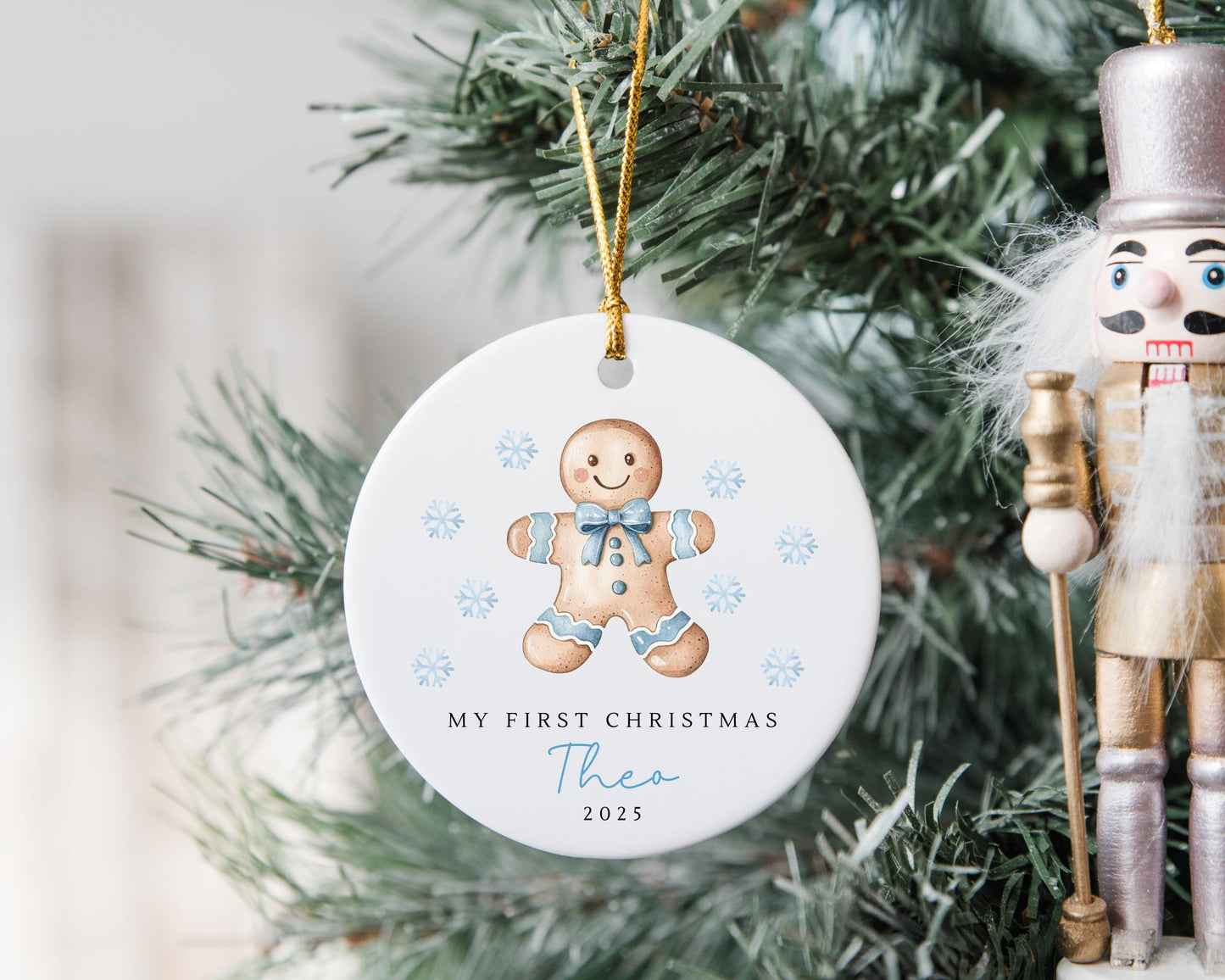 Baby First Christmas Ornament 1st Xmas Keepsake Tree Decoration Gingerbread Gift