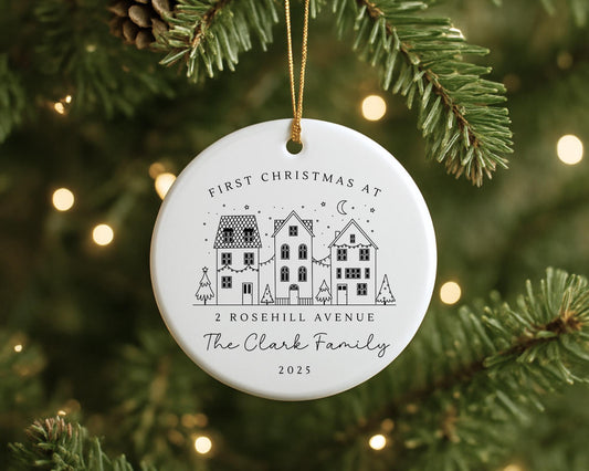 New Home Christmas Decoration Personalised First Xmas Tree Ornament Gift