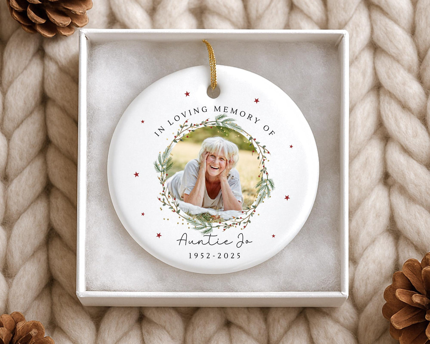 Memorial Christmas Ornament Personalised Family Remembrance Tree Decoration