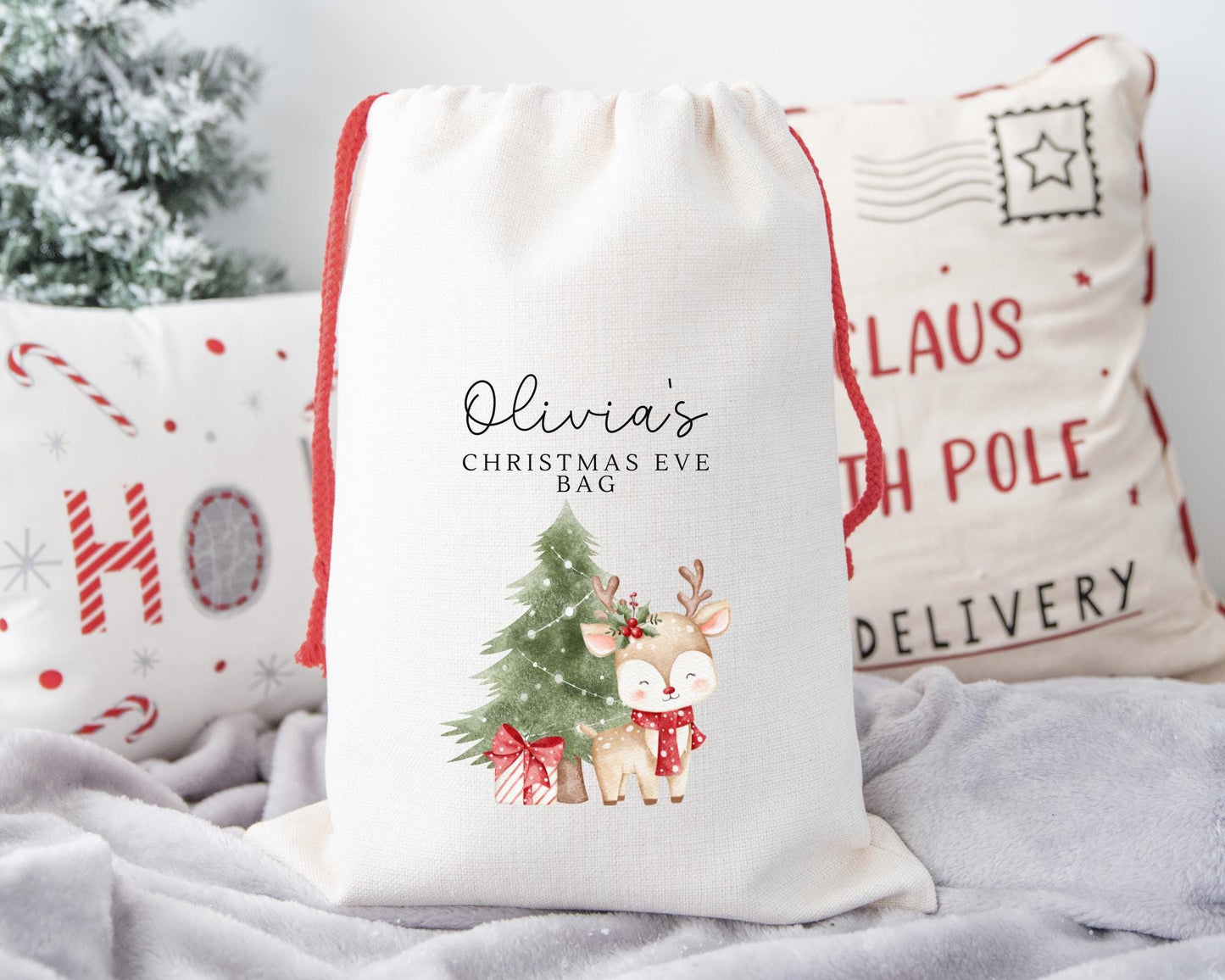 Personalised Christmas Eve Bag Children's Xmas Sack
