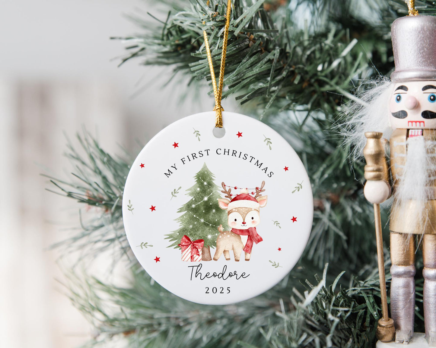 Personalised My First Christmas Ornament Baby First Xmas Ceramic Decoration 2025 Gift
