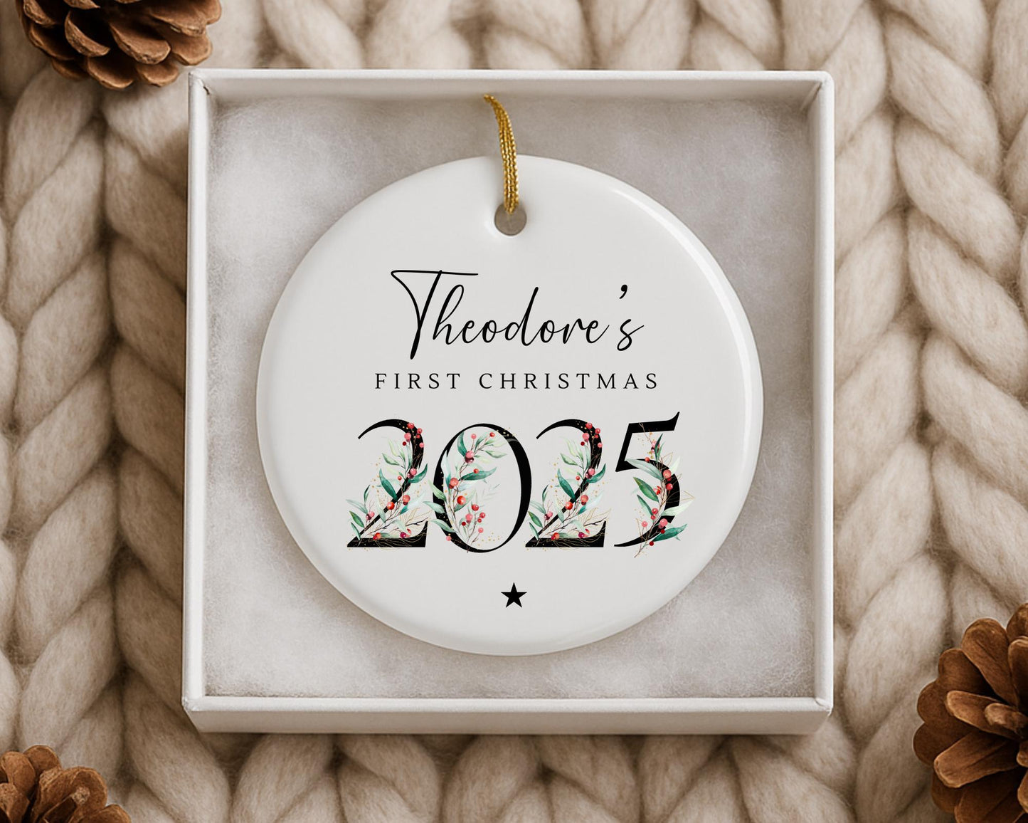 My First Christmas Ornament Personalised Baby 2025 Decoration