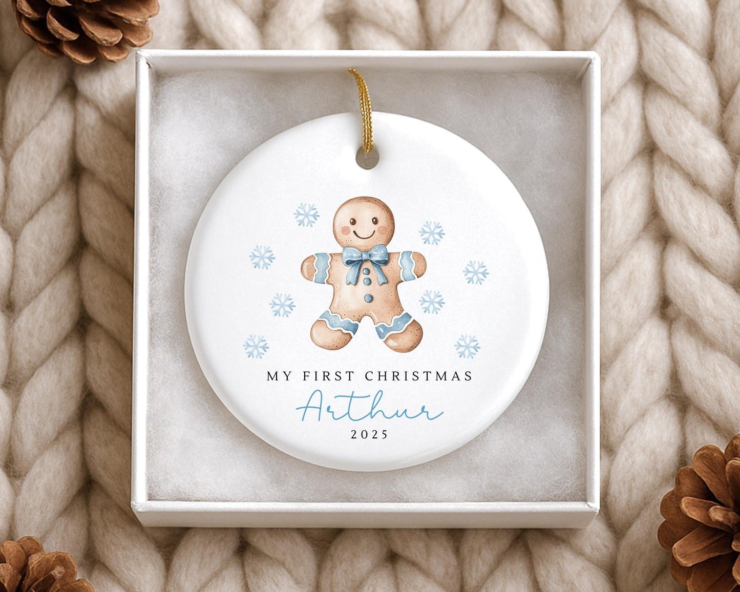 Baby First Christmas Ornament 1st Xmas Keepsake Tree Decoration Gingerbread Gift