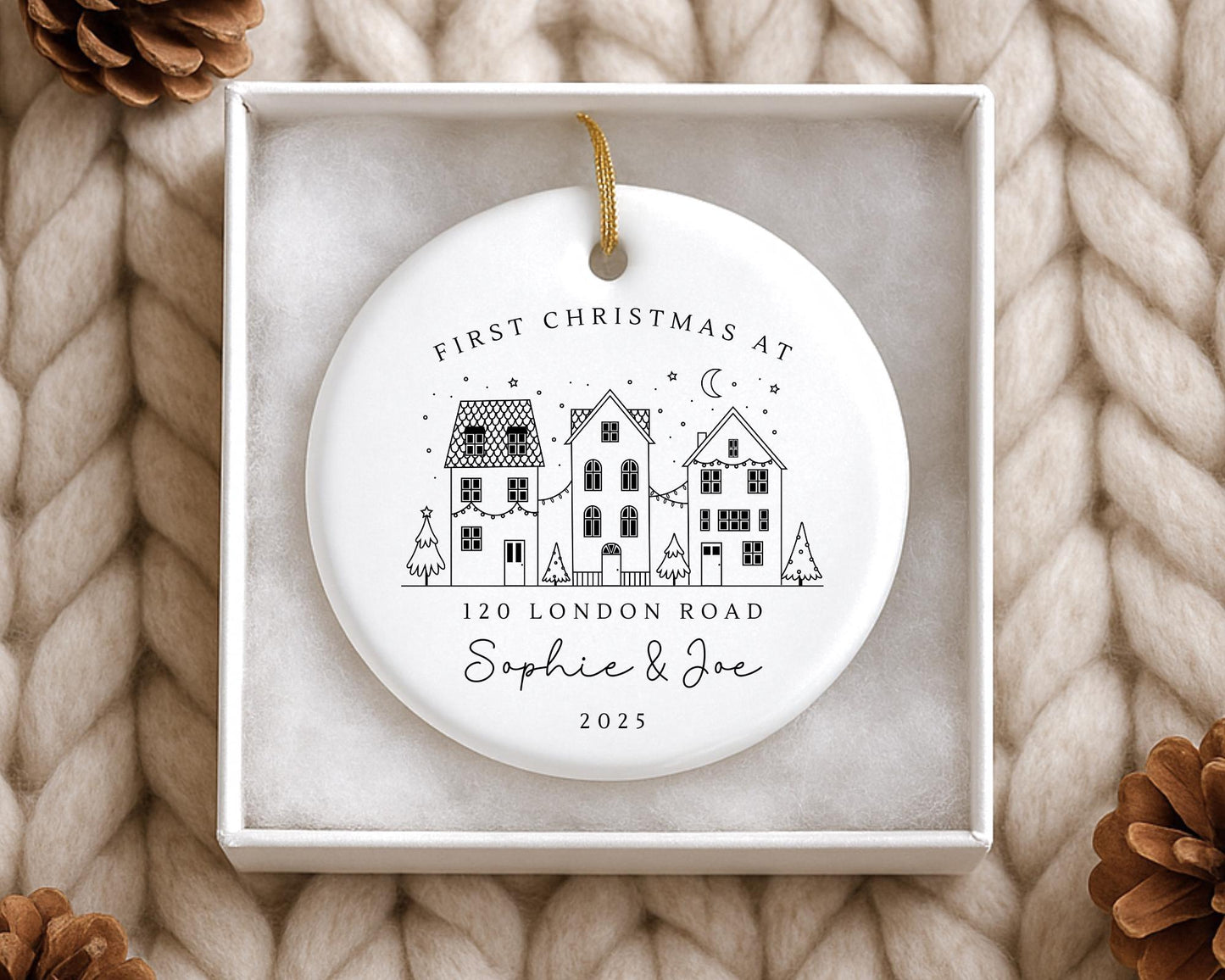 New Home Christmas Decoration Personalised First Xmas Tree Ornament Gift